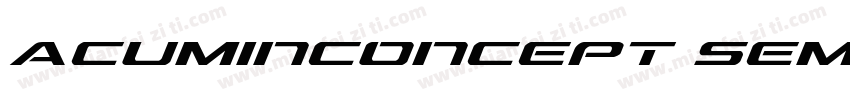 acuminconcept SemiCondensed字体转换